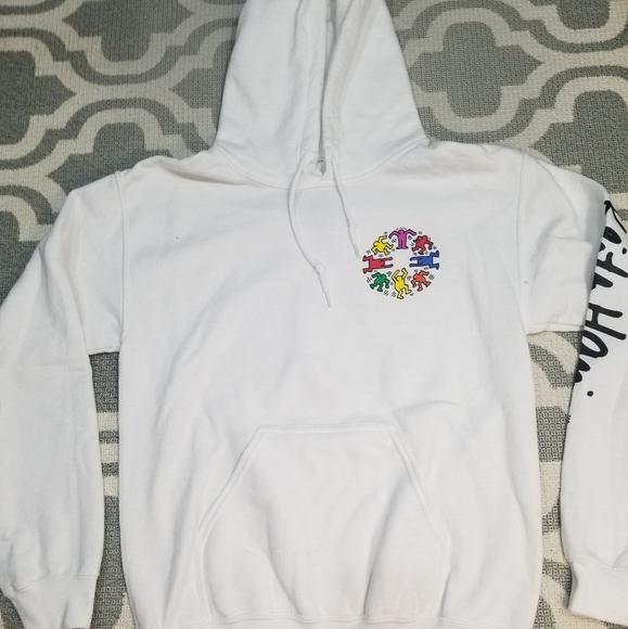 Keith Haring Dancing People Hoodie - Picture 2 of 5